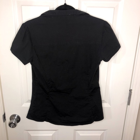 MNG black short sleeve dress shirt - Picture 7 of 12